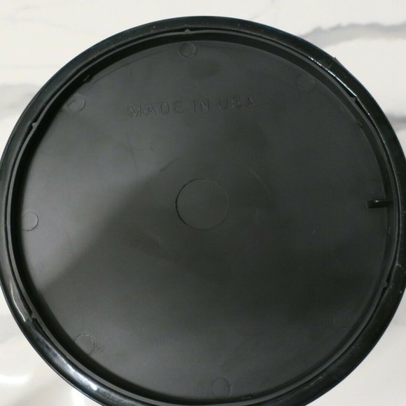 Retro Vintage MCM Ice Bucket Black with Faint Green Texture look & Gold Trim 8" - Picture 5 of 5